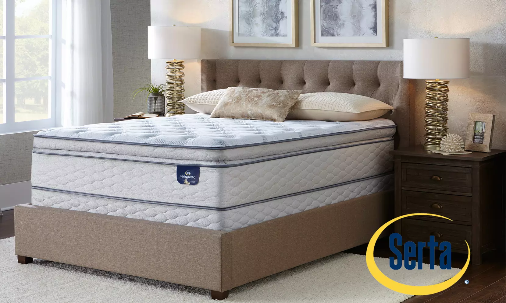 Serta Sertapedic 14" Super Pillow Top Mattress Set. Free White Glove Delivery. - Primary Image