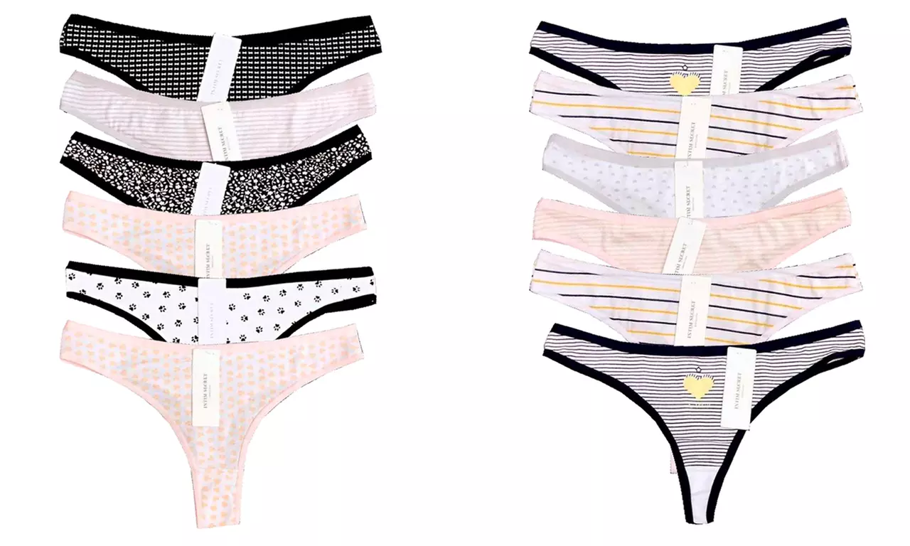 Lot de 12 strings en coton de la marque Intim Secret - Image 3