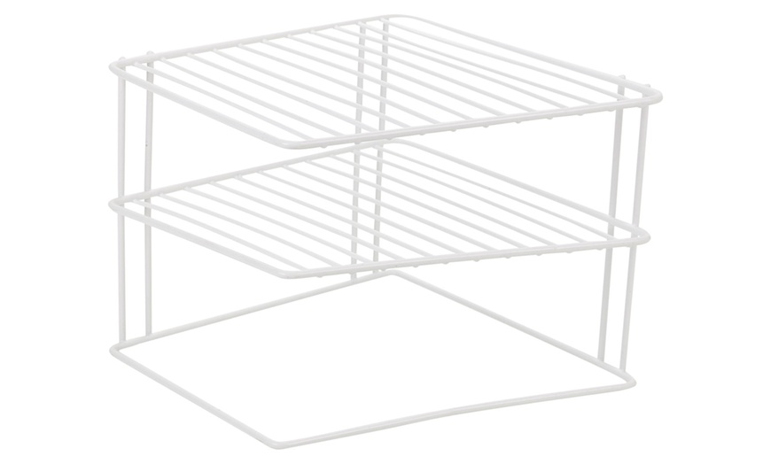 Image 4: One or Two Three-Tier Metal Wire Plate Racks