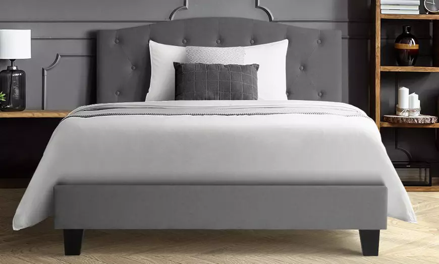 Image 17: Contemporary Plush Bed Frame