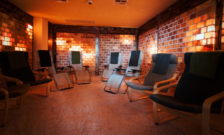 Image 1: Revitalize with Infrared Sauna Therapy or Salt Therapy Session