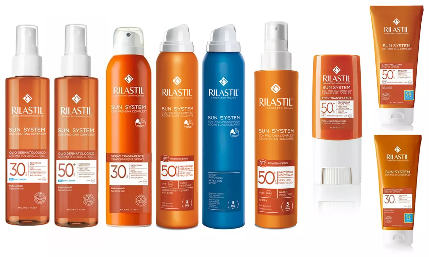 Creme solari corpo e viso Rilastil,