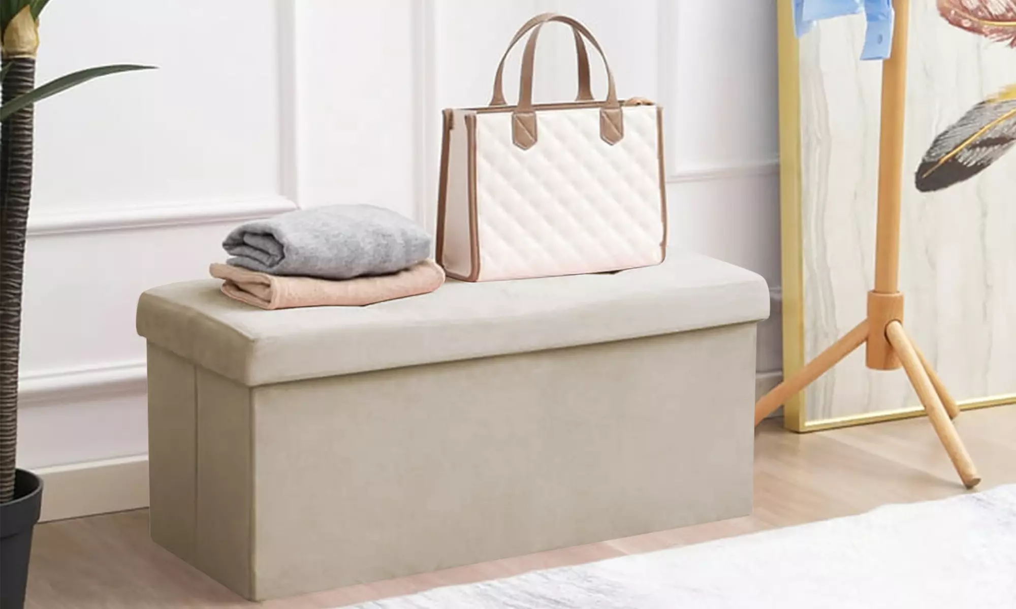 Pouf in Velluto Rettangolare