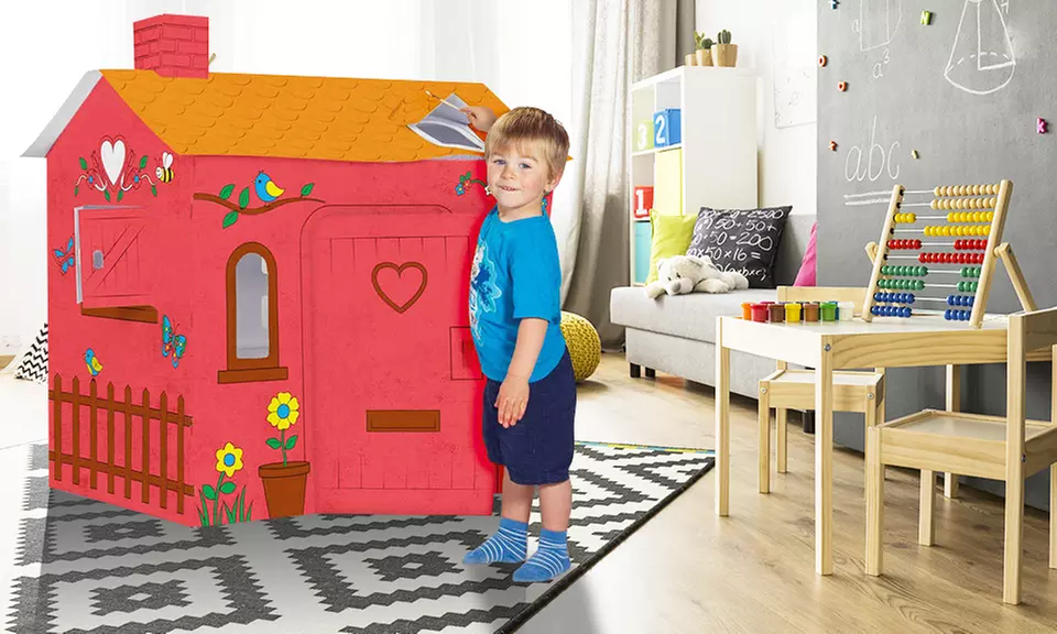 Grande maison en carton à colorier Tobar - Primary Image