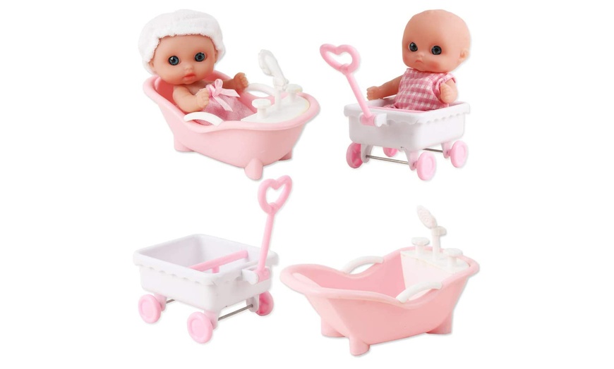 Image 3: Miniature Baby Doll Playset