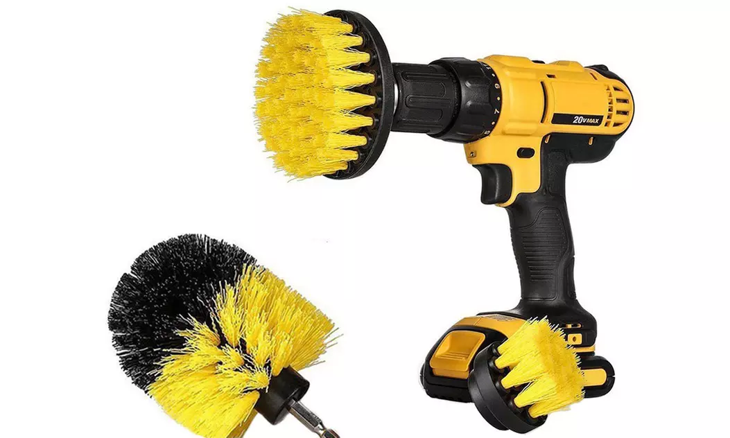 Above Edge Power Scrubber Brush Drill Attachment Set (3-Piece) - Primary Image