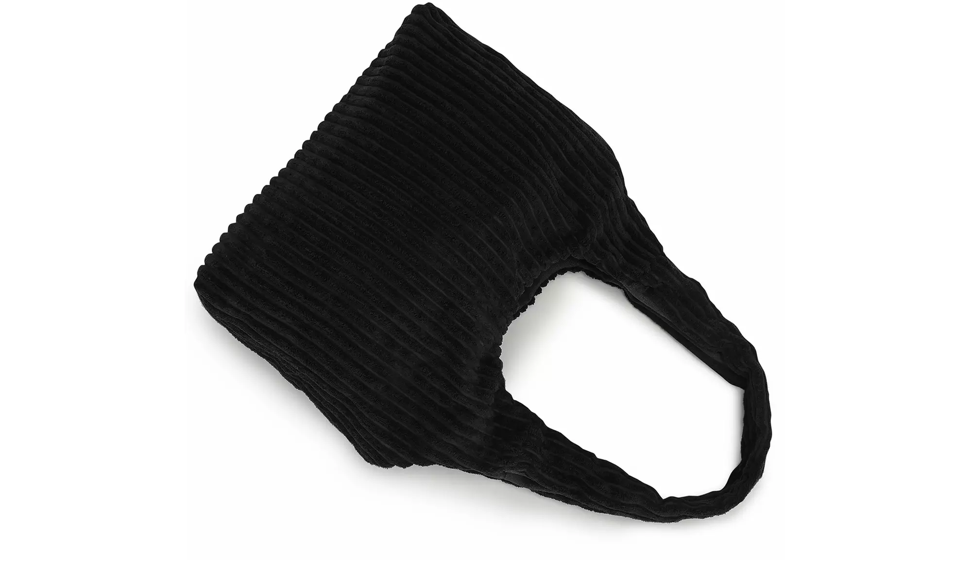 Women's Reversible Corduroy Shoulder Bag With Spacious Interior