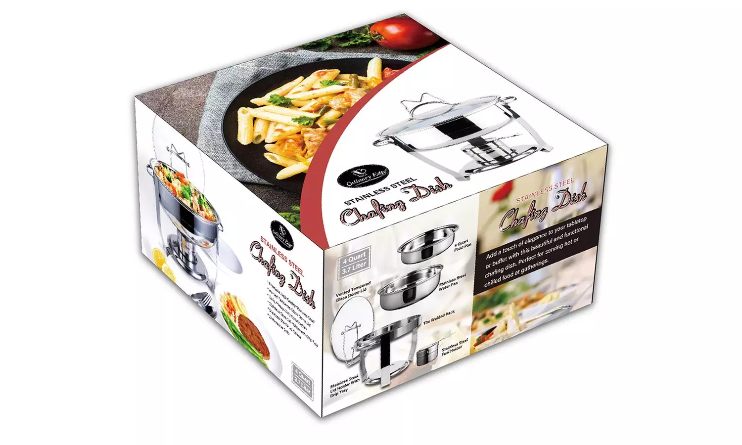 Culinary Edge 4-Qt. Stainless Steel Chafing Dish (7-Piece) - Second Medium