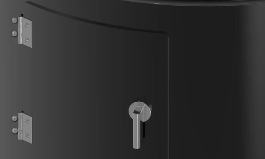 Image 8: Portable Cylindrical Double-Layer Charcoal BBQ Grill