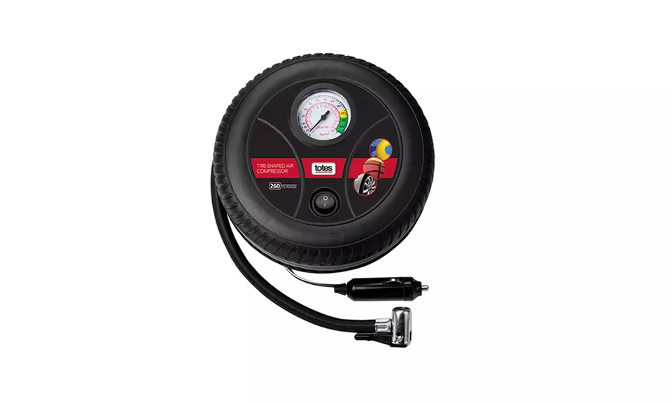 Portable Tire-Shaped Auto Air Compressor - Primary Image