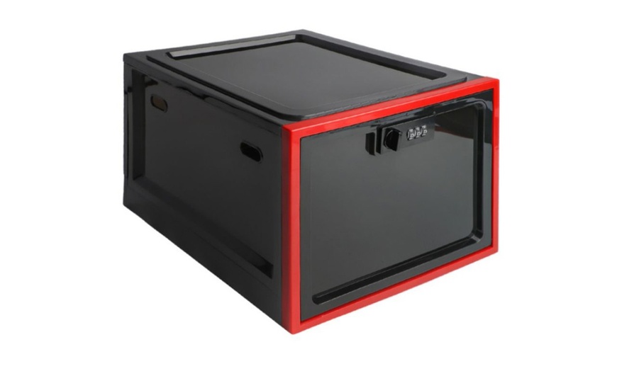 Image 3: Transparent Lockable Storage Box 12.6L