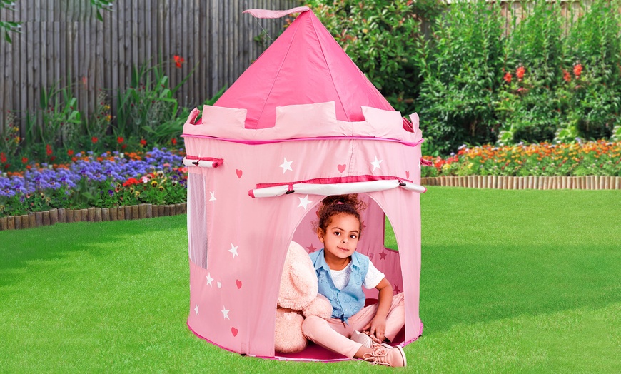 Image 1: Kids' Pop-Up Castle Play Tent