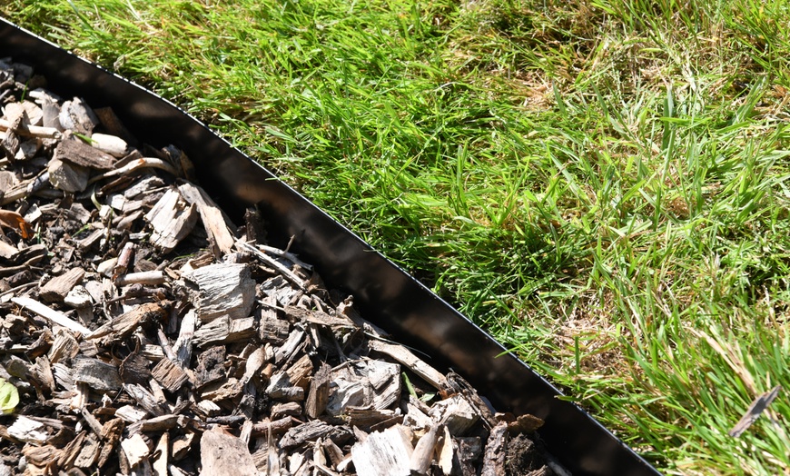 Image 2: Heavy Duty Metal Border Edging - 4 Colour Options - Pack of 4