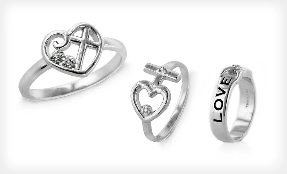 $16.99 for a Sterling Silver and Diamond Purity Ring (Up to $132 List Price). Multiple Styles. Free Shipping & Returns. - Primary Image