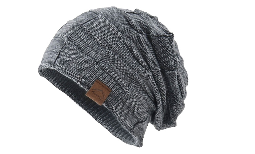 Image 2: 1 of 2 unisex stretchable en warme beanies