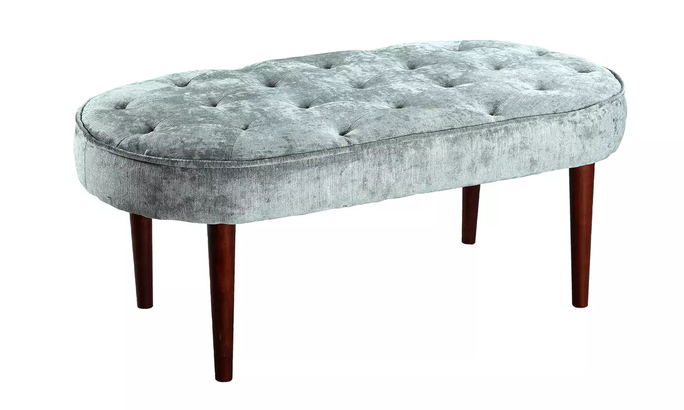 Elegance Tufted Fabric Bench - Second Medium