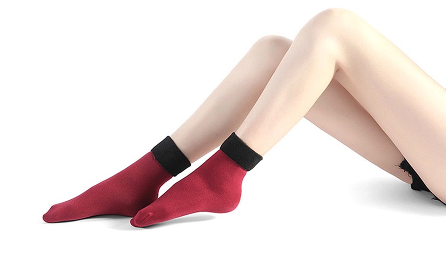 Image 10: Seamless Thermal Fleece Socks