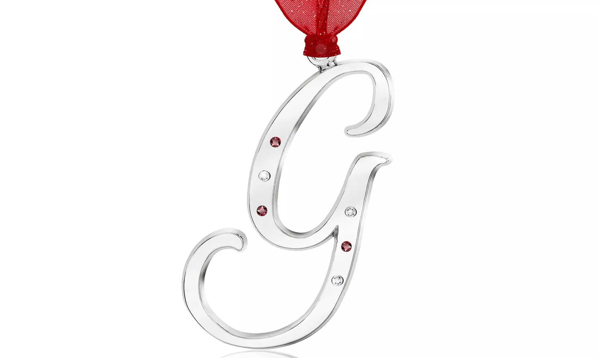 Silvertone Initial Ornaments