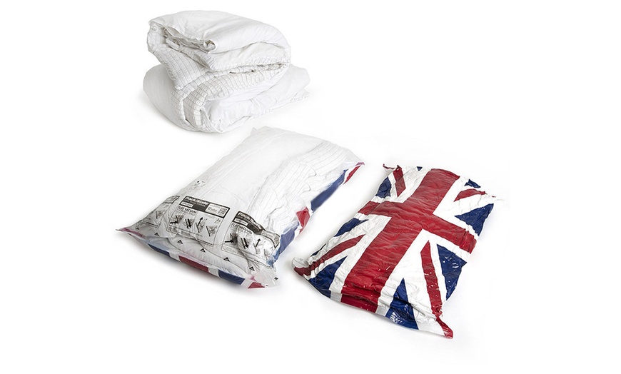 Image 1: Two PackMate Union Jack Vac Bags