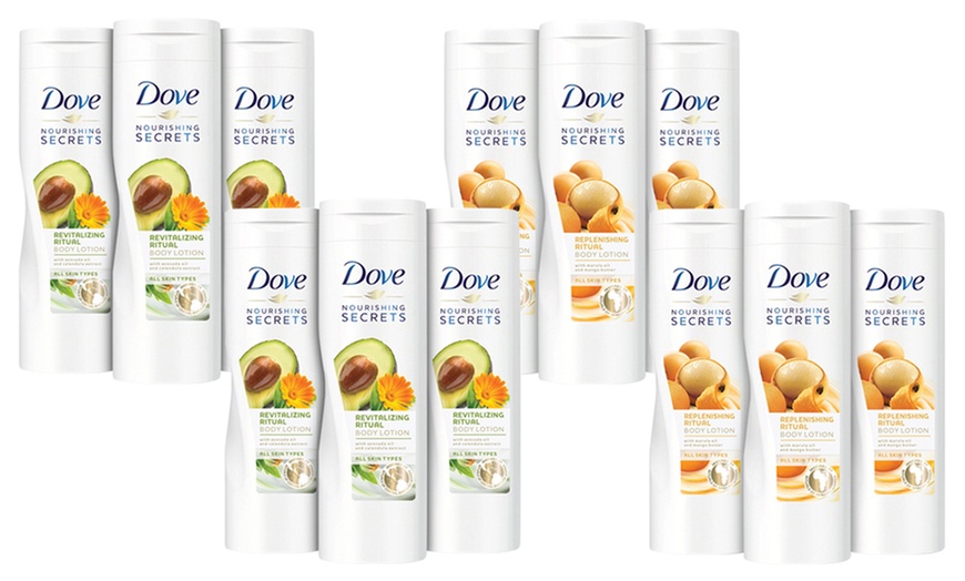 Image 1: Three-Pack of Dove Body Lotion