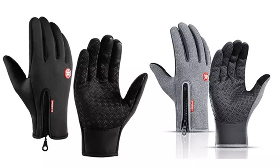 Touchscreen handschoenen met rits