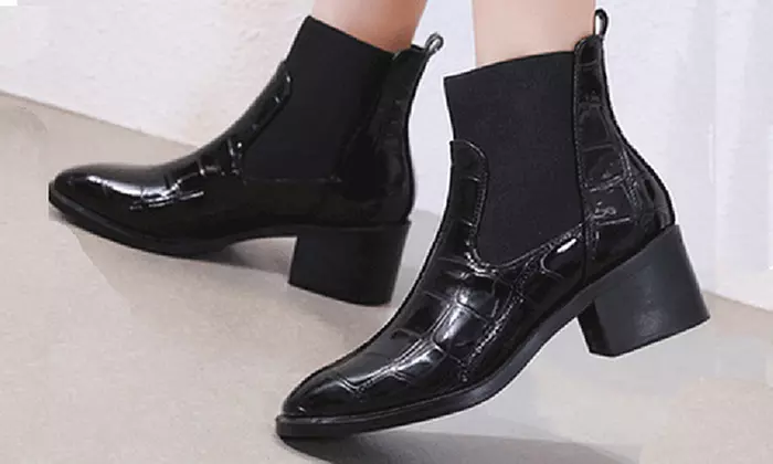 Boots à talons vernies - Primary Image