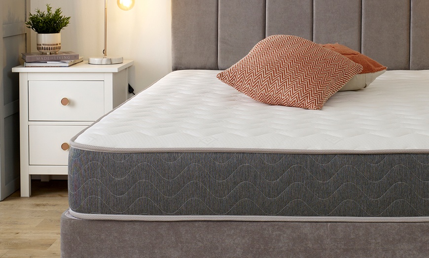 Image 3: Vida Grey Zig Zag Memory Fibre Mattress