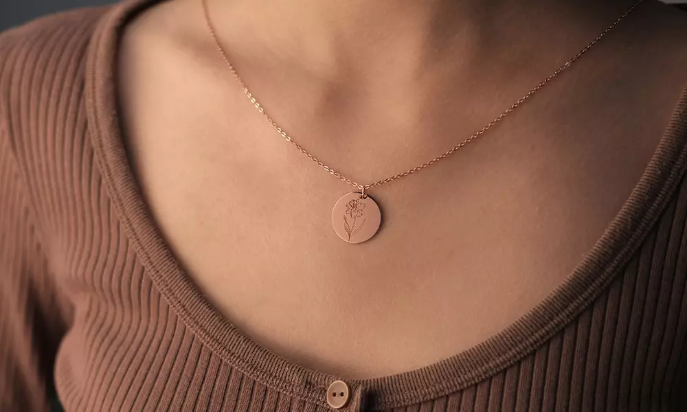 Halskette mit Geburtsblume von Justyling