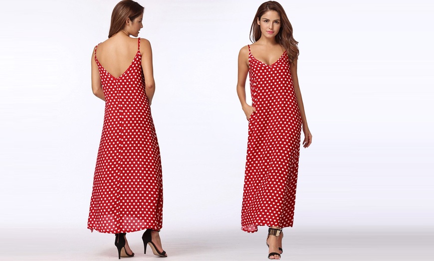 Image 15: Polka Dot Maxi Dress