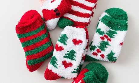 5 chaussettes douces et chaudes de Noël