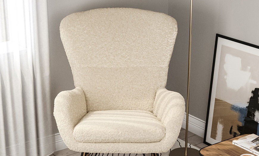 Image 3: Rocking Chair with Detachable Cushion