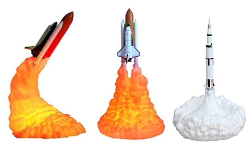 Image 11: 3D Space Rocket Lamp