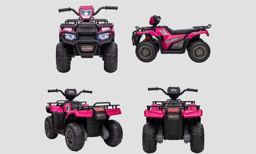 Image 5: HomCom Electric Ride-On Quad Bike for Kids