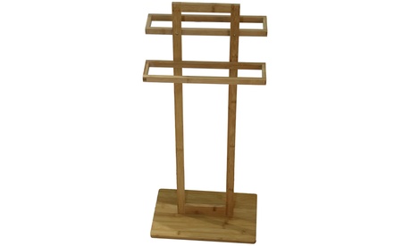 Portasciugamani freestanding in legno di bamboo