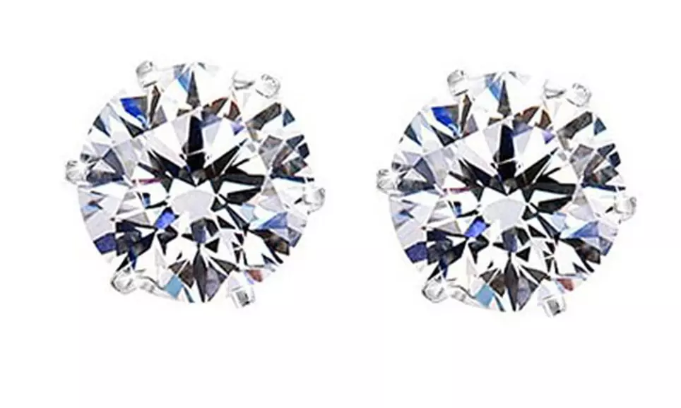 2.00 CTW Crystal Studs with Swarovski Elements in Sterling Silver - Primary Image