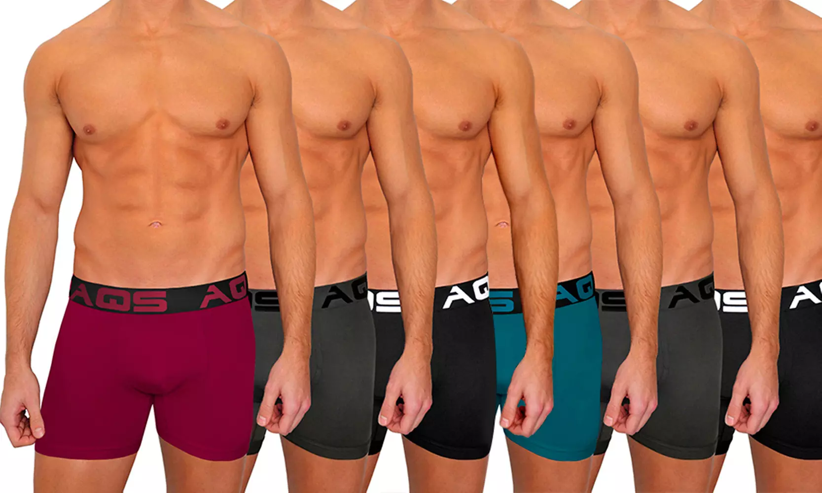 AQS Men's Classic Fit Boxer Briefs (6-Pack) - Primary Image