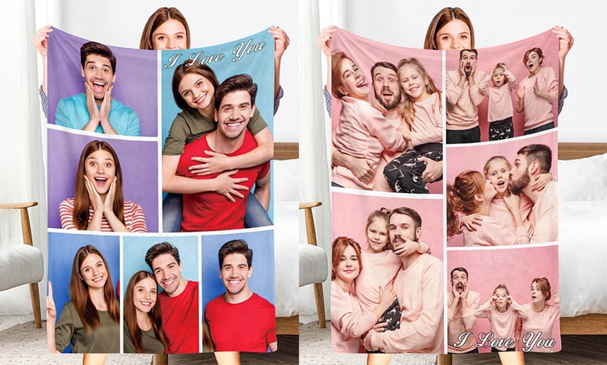 Image 2: One or Two Custom Photo Blankets from Justyling