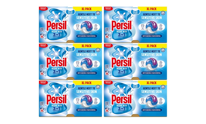 Image 3: Three or Six Packs of Persil XL 3 in 1 Washing Capsules 