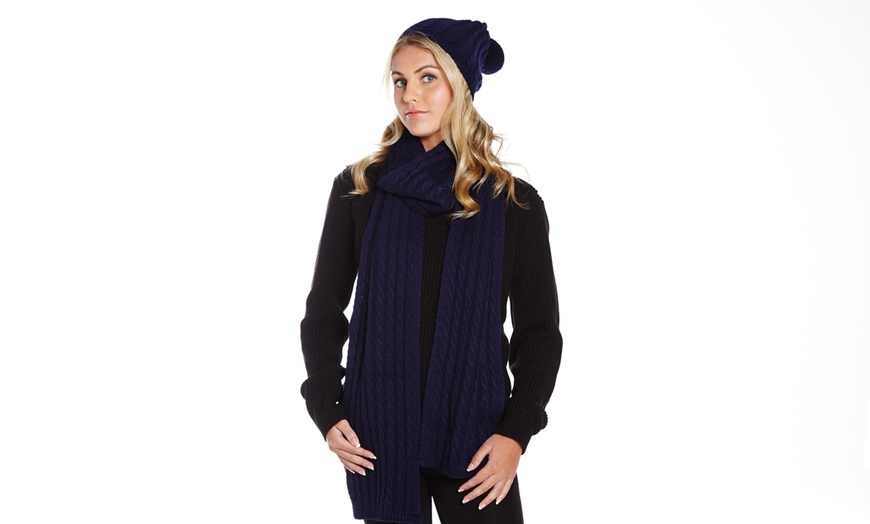 Image 12: Knit Hat and Scarf Set