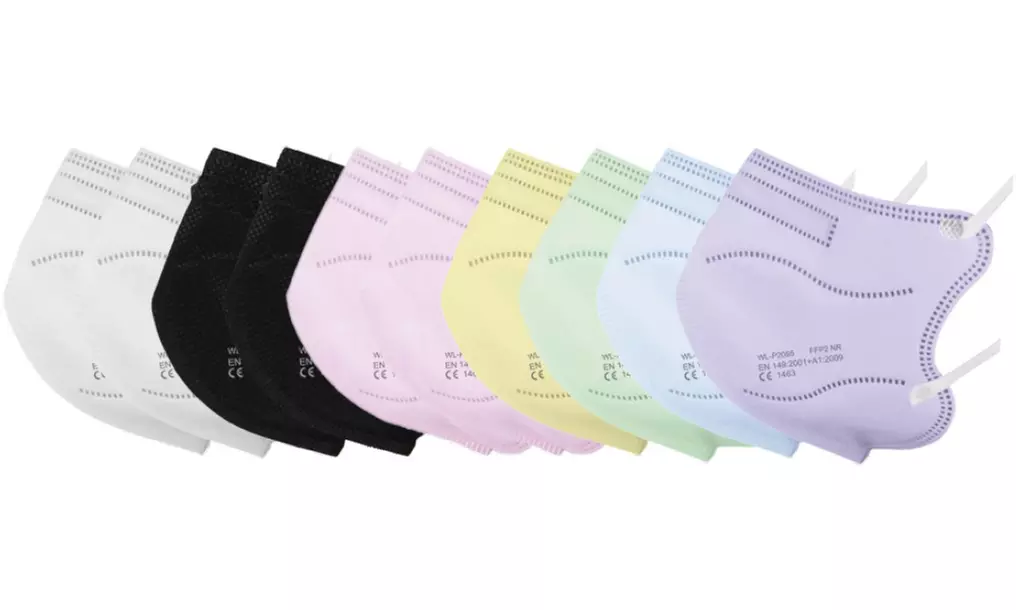 10er-Pack Kinder-FFP2 Masken in verschiedenen Farben - Primary Image