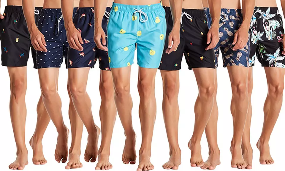 Visive Men's Swim Trunks with Drawstring and Elastic Waist (S-2XL) - Primary Image