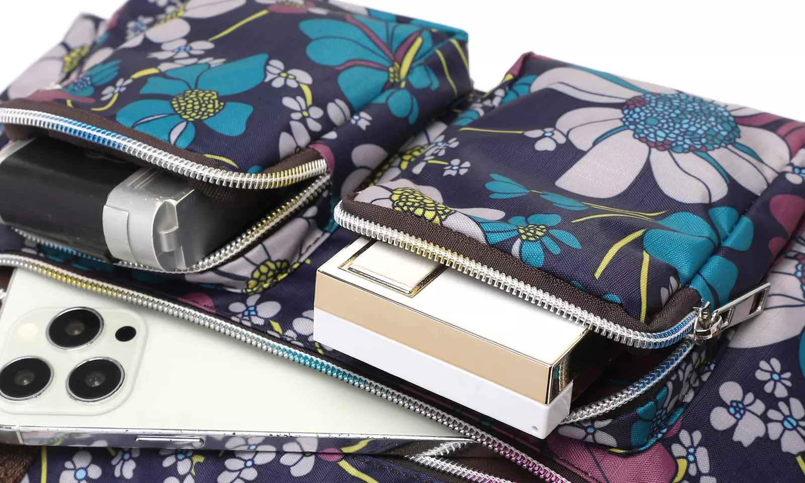 Multi-Pocket Crossbody Tote Bag