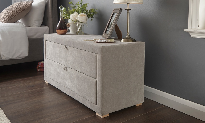 Image 2: Two-Drawer Storage Ottoman in 2 Colours