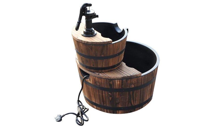 Image 4: Outsunny Wooden Water Fountain