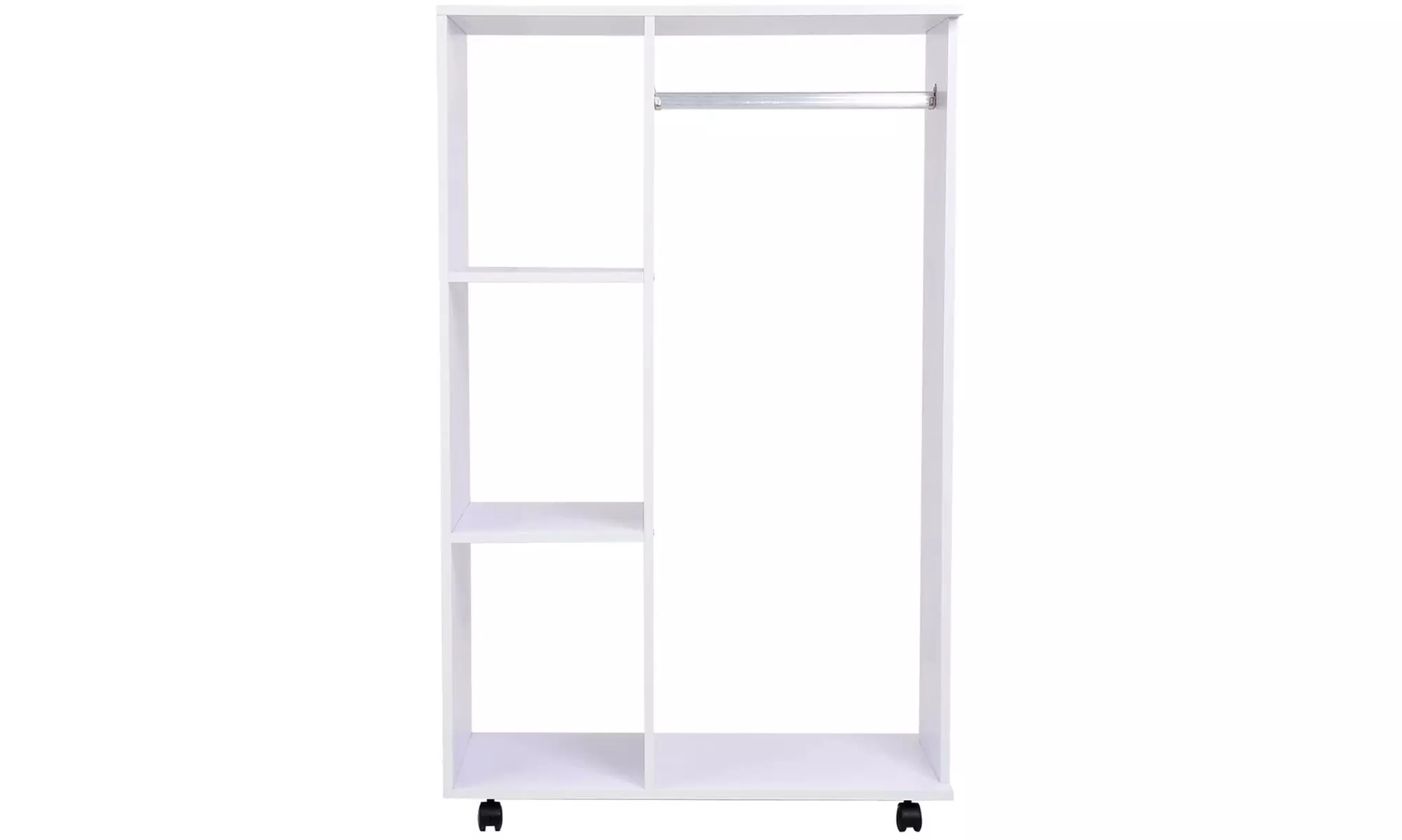 Homcom Open Wardrobe with Hanging Rail and Storage Shelves