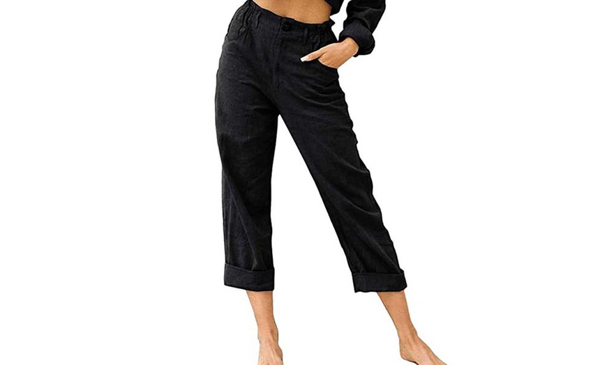 Image 4: Women's Elasticated Waist Pants with Pockets