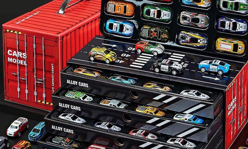 Image 4: Mini Car Toy Set with Carrying Case