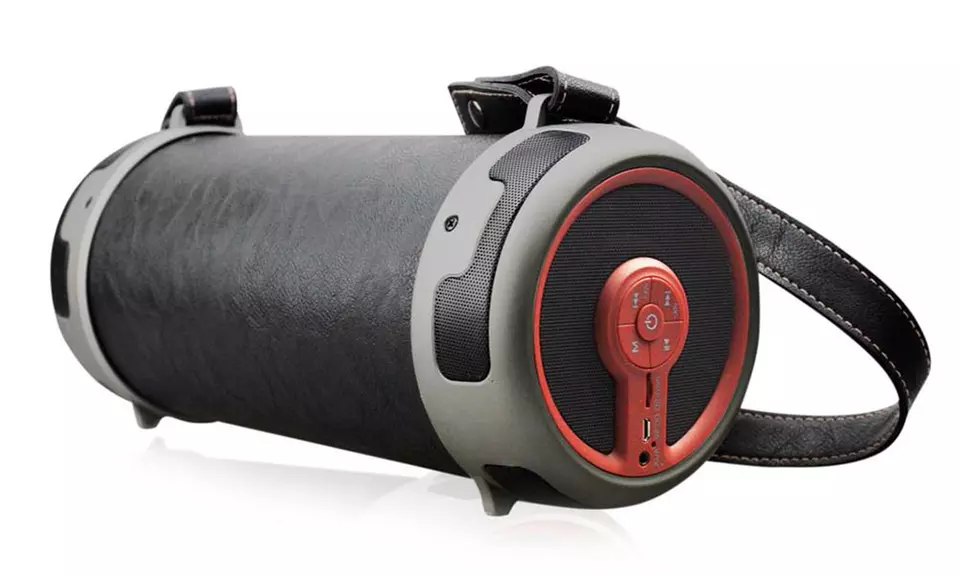 Pyle PBMSPG16 Portable Wireless Bluetooth BoomBox Speaker with Built-in Flashing LED Party Lights - Primary Image