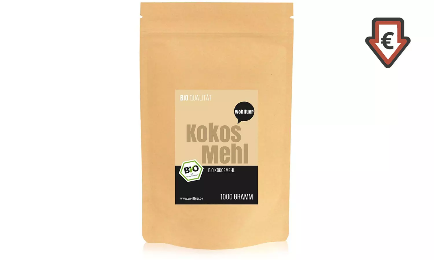 1, 2 oder 4 kg Wohltuer Bio-Kokosmehl - Primary Image