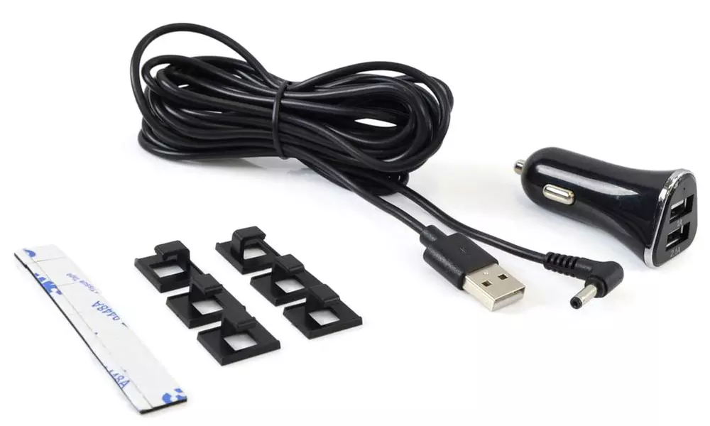 Rear View Mirror 2 Camera Dash Cam and DVR Video Recorder – Adjustable Angle 1080P - Second Medium